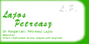 lajos petreasz business card